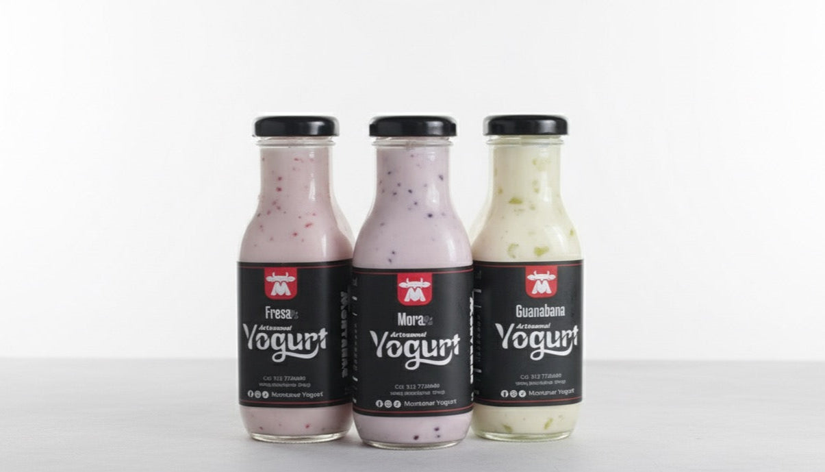 Yogurt Artesanal por (6) sixpack tres sabores